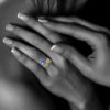 Audrey Huet Joaillerie Ring N°2 versie iolieten en saffieren symbool van elegantie gekleurde juwelen MADE in Belgium