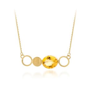 Audrey Huet Joaillerie collier MIXX bijoux colorés citrine or 18 carats design épuré pour des femmes élégantes de caractère