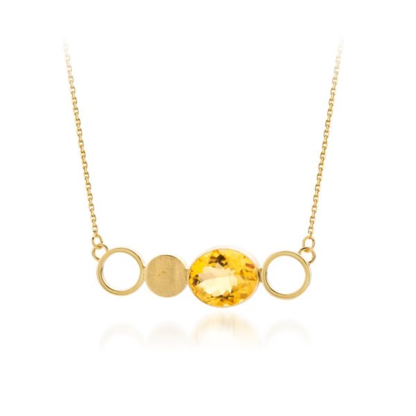 Audrey Huet Joaillerie collier MIXX bijoux colorés citrine or 18 carats design épuré pour des femmes élégantes de caractère