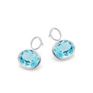 Boucles d’oreilles IZZI version topaze swiss blue