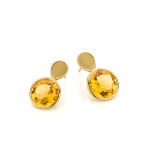 Boucles d’oreilles PERRINE version citrine