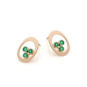 Boucles d’oreilles TRIO version émeraude