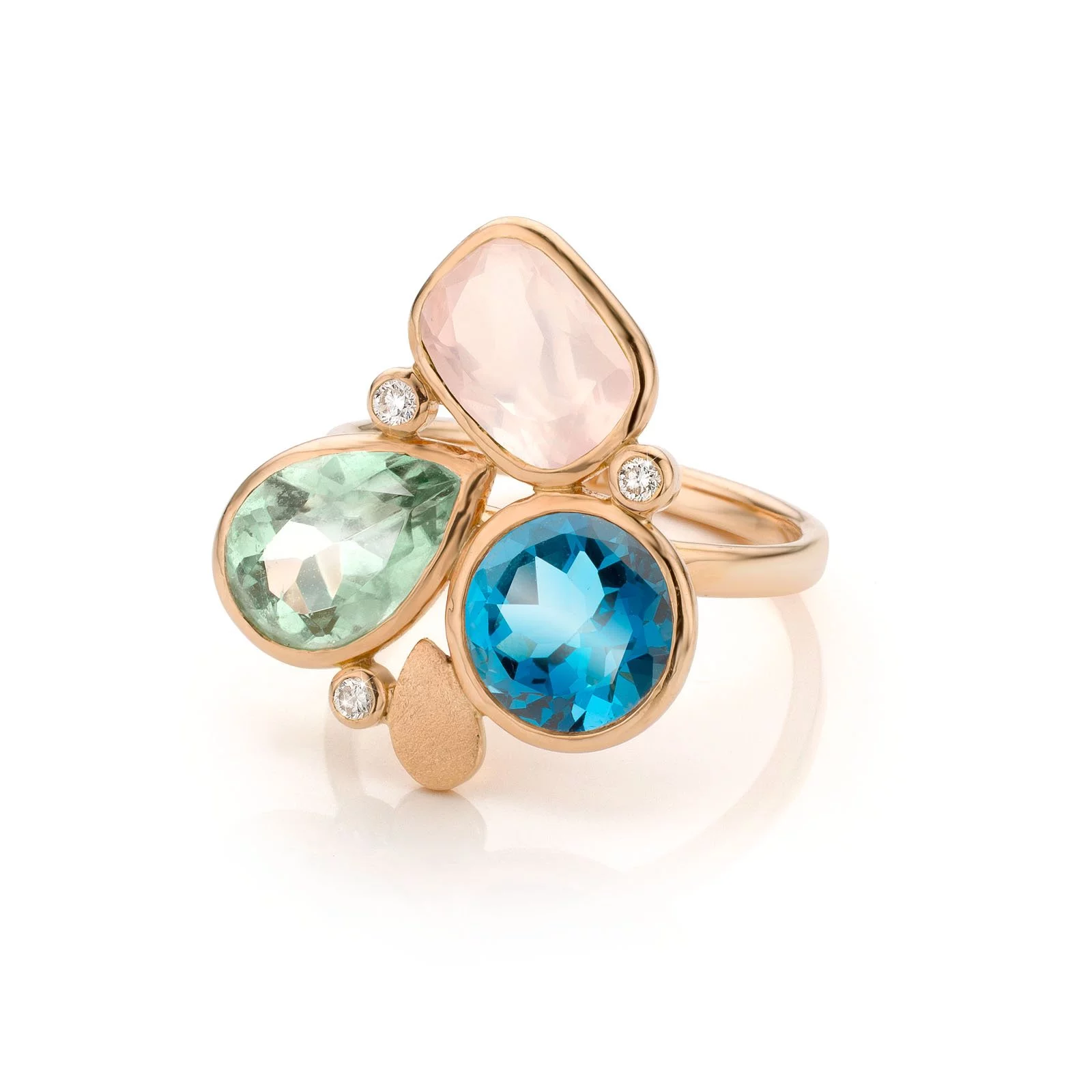Audrey Huet Joaillerie : Ring N°3 colored and natural stones for elegant women with character MADE in Belgium