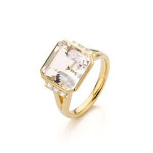 Bague N°5 Quartz Champagne du Mont Blanc